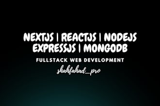 develop nextjs or reactjs full stack web application