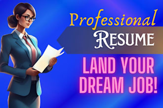 write CV, resume and cover letter for you