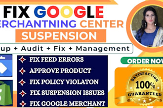 fix google merchant center suspension and misrepresentation, fix gmc issues