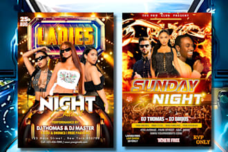 do unique music concert,event, party,nightclub,birthday,pool,summer party flyer