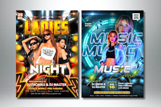 do unique music concert,event, party,nightclub,birthday,pool,summer party flyer