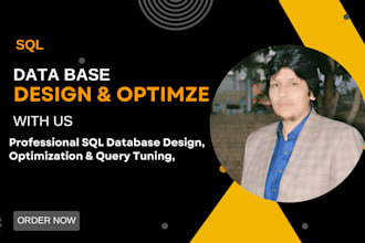 design, create, and optimize sql database and sql queries, projects and dbms