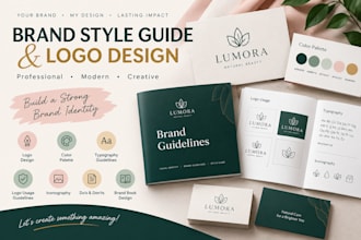 design a professional brand style guide and brand book