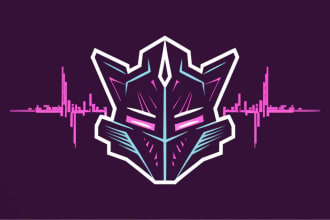 create a simple futuristic and powerful cyberpunk logo
