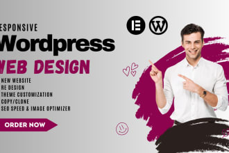 build, rebuild, redesign wordpress website or wordpress elementor website