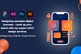 design modern mobile app UI UX in figma with a user friendly layout