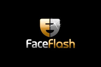 design superior artwork face flash logo