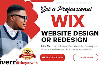 wix website redesign, wix website design and redesign, wix redesign, wix design