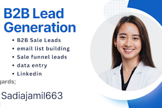 do b2b lead generation,b2b sale lead,email list building,sale funnel lead