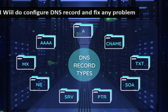 do configure or fix dns record, nameserver, cname, txt, spf, dkim, mx record