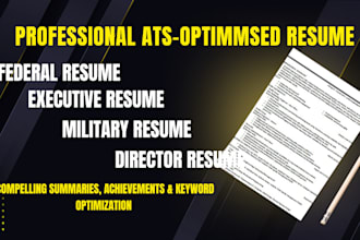 write an ats federal executive military director USA resume