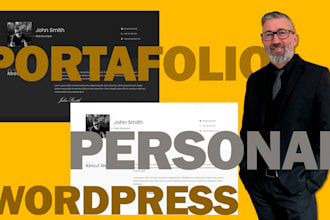 create and design a personal portfolio wordpress website