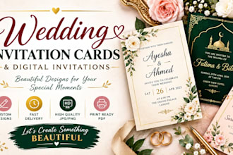 design modern digital wedding invitations
