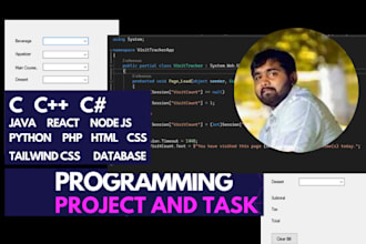 expert programming for java, c, cpp, project and task