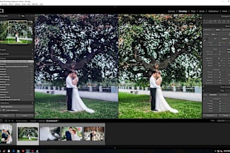 do wedding photo color correction and culling in lightroom