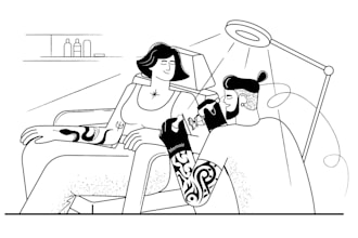 draw line art vector illustration for website or storyboard