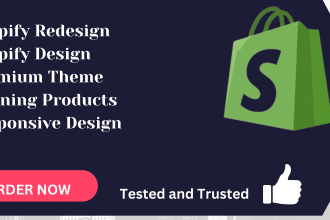 setup shopify store design, shopify website design, shopify store redesign