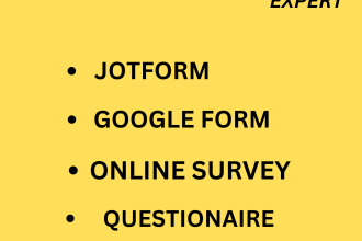create google form, online survey form and questionnaire