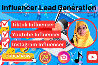 find the best youtube, instagram, and tiktok influencers email list