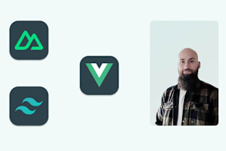 build you a minimalist vue tailwind portfolio site