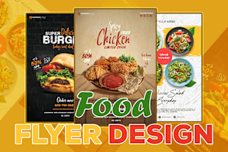 design food flyer, poster and menu for your restaurant