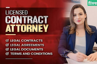 be your lawyer to write legal contracts and agreements, nda, privacy policy