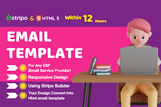 create responsive email template using stripo and HTML for your business