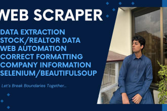 create automated bots, web scraping, browser automation using selenium