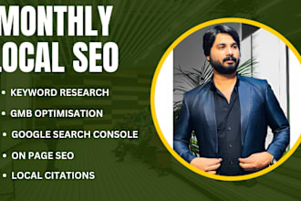 do monthly local SEO to rank your google business profile and website