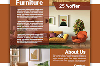 design business flyer, rack card, dl flyer and postcard