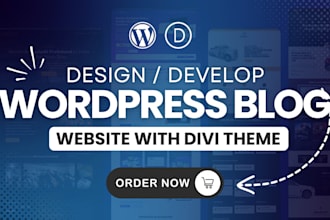 design wordpress blog website with divi theme