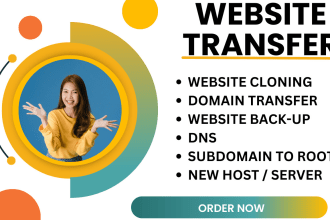 move or transfer your website to new host or domain also fix