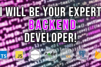 be your node js developer for developing apis and backend