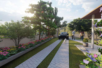 create your  home garden front and back yard landscape design