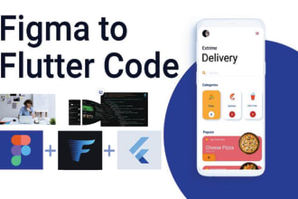 do flutter apps, convert figma to flutter and build UI