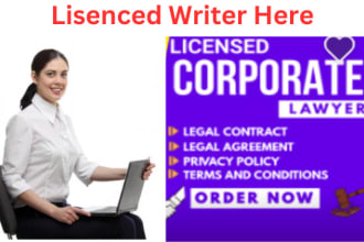 be your contract lawyer for legal agreement, contract, terms and conditions