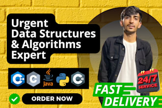 urgent data structures and algorithms tasks in c, cpp, java, csharp, python
