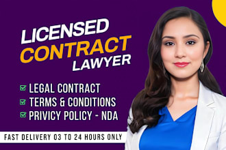 write legal contracts, agreements, nda, terms and conditions, privacy policy
