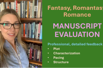 provide a thorough manuscript evaluation for your novel