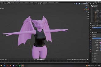 rig, texture and animate 3d vrchat avatars, furry humanoid clothing