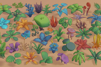 create stylized, low poly models, game props or asset packs