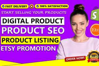 do etsy digital product, etsy shop, etsy seo, etsy listing, etsy promotion