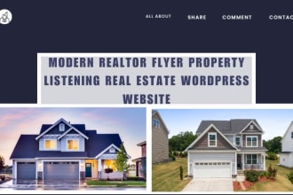 do modern realtor property listing real estate website in wordpress, wix and idx