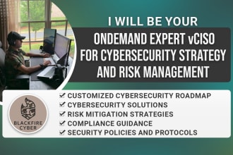 be your on demand vciso for cybersecurity strategy and risk management