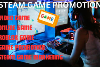 do steam game promotion, PC game, game promotion, steam wishlist, roblox game