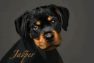 draw realistic cat, dog, animal pet illustrations