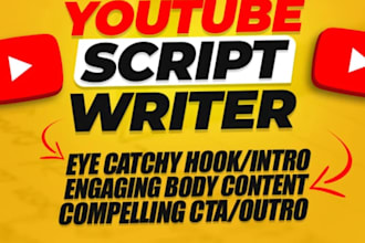 professional youtube  video script expert