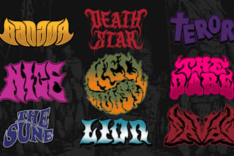 make bold logo for metal, stoner, and hardcore