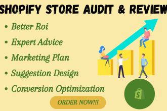 professional audit and review your shopify store website to increase conversion