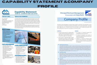 elevate your brand with custom capability statements, company profile